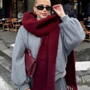 Elegant Burgundy Scarf
